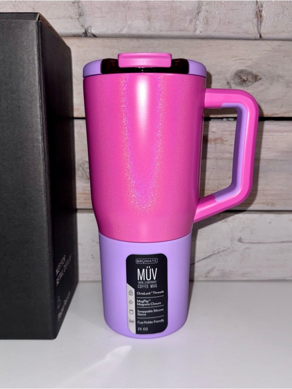 Brumate 25oz MUV Coffee Tumbler - COTTON CANDY Shimmer - Brand New in Box!